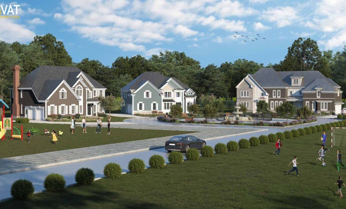 ‘CUL-DE-SAC VIEW’ – 3D RENDERING, NEW JERSEY