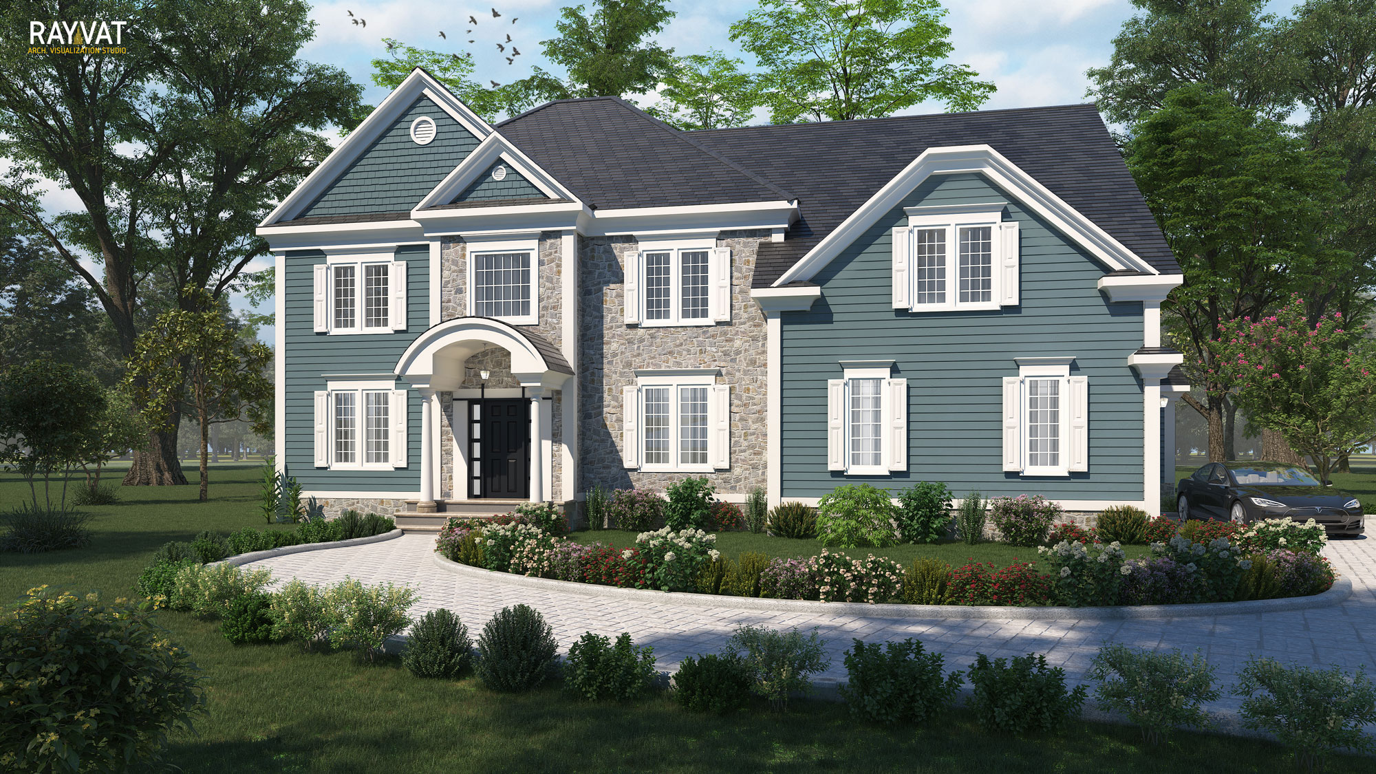 3D Exterior Rendering Houston