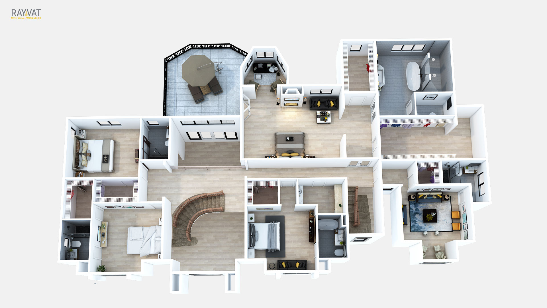 3D Floor Plan Rendering