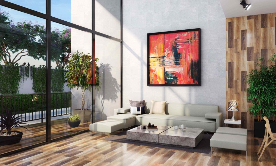 ‘STYLE WITH SIMPLICITY’ – 3D LIVING ROOM RENDERING, VANCOUVER, BRITIS