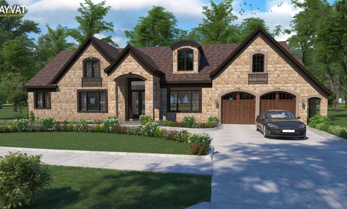 ‘HOME SWEET HOME’ – 3D EXTERIOR RENDERING OF HOUSE, DEARBORN, MI