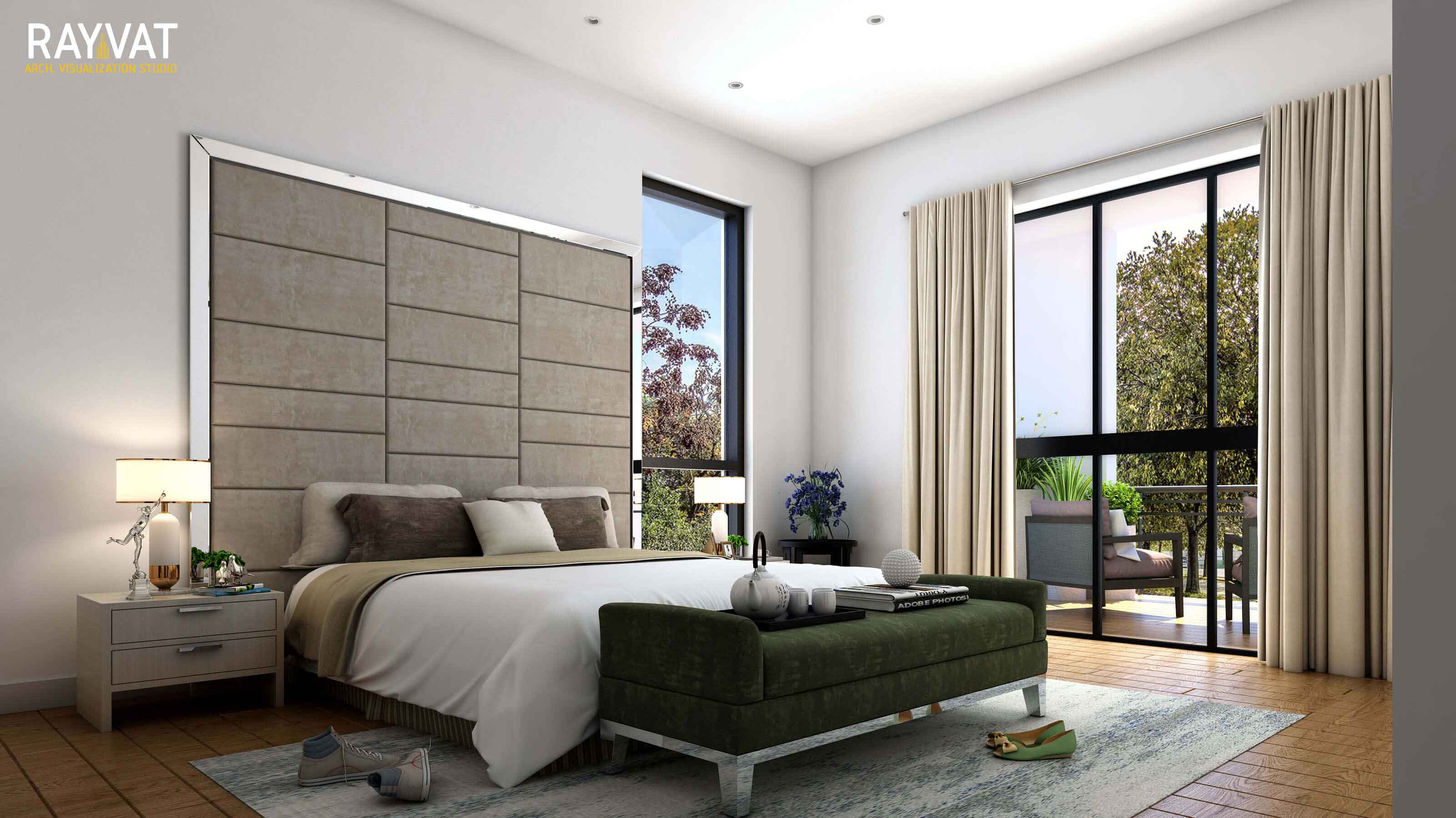 PERSPECTIVE OF A MODERN BEDROOM - 3D INTERIOR RENDERING, FLORIDA.jpg