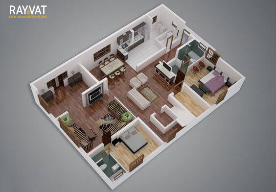 BEDROOM-3D-FLOOR-PLAN-AJMAN-UAE-