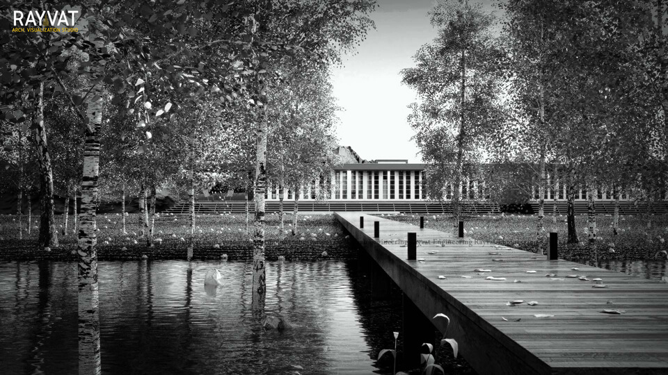 ‘EVOLVING LANDSCAPES’ – 3D RENDERING OF LIBRARY BUILDING, UNIVERSITY OF MUNICH, GERMANY