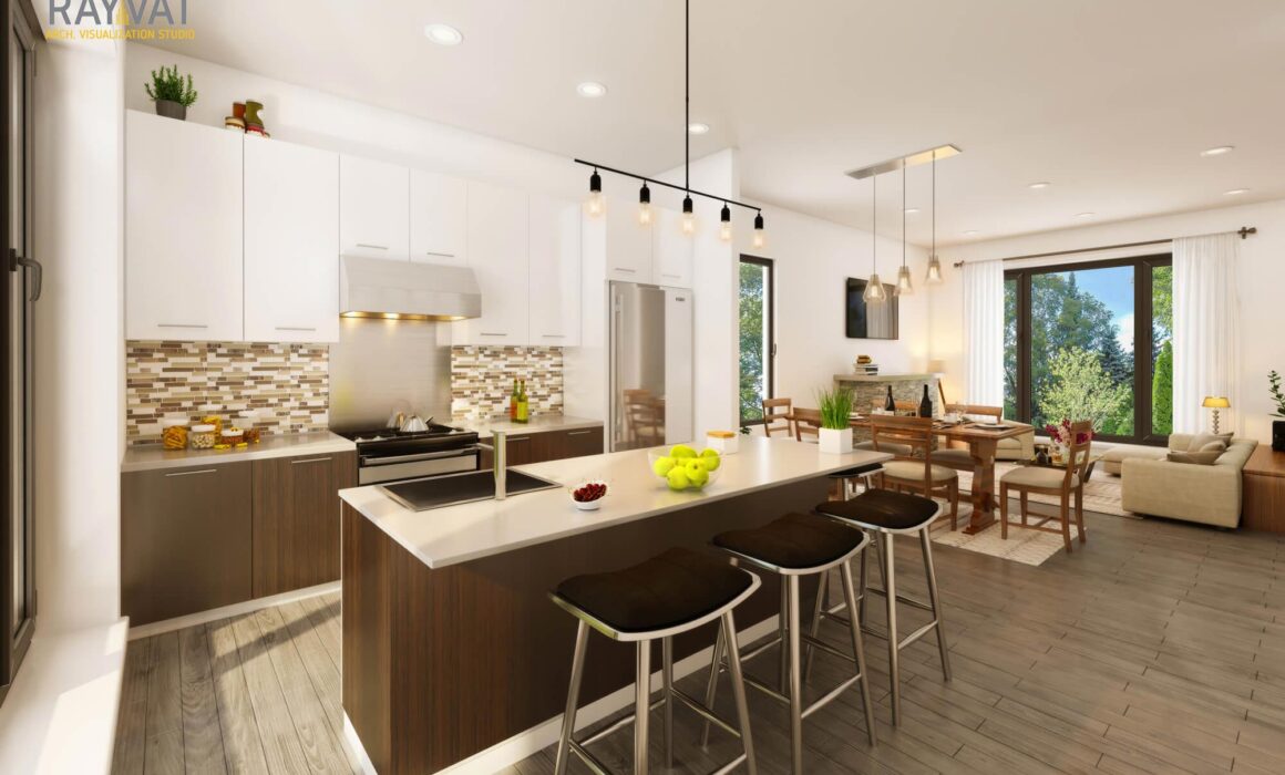 ‘CASUAL STYLE KITCHEN’ – 3D INTERIOR, TORONTO, CANADA