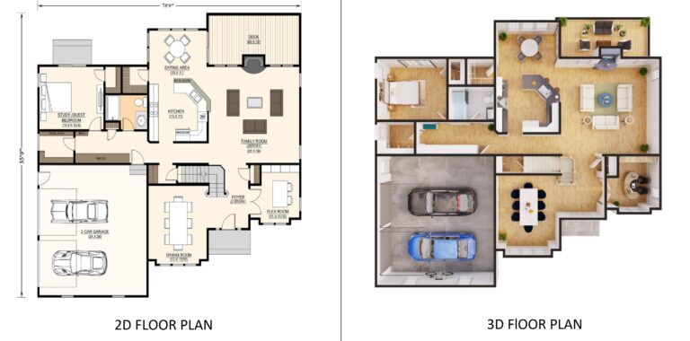 2d Floor Plan House Design For