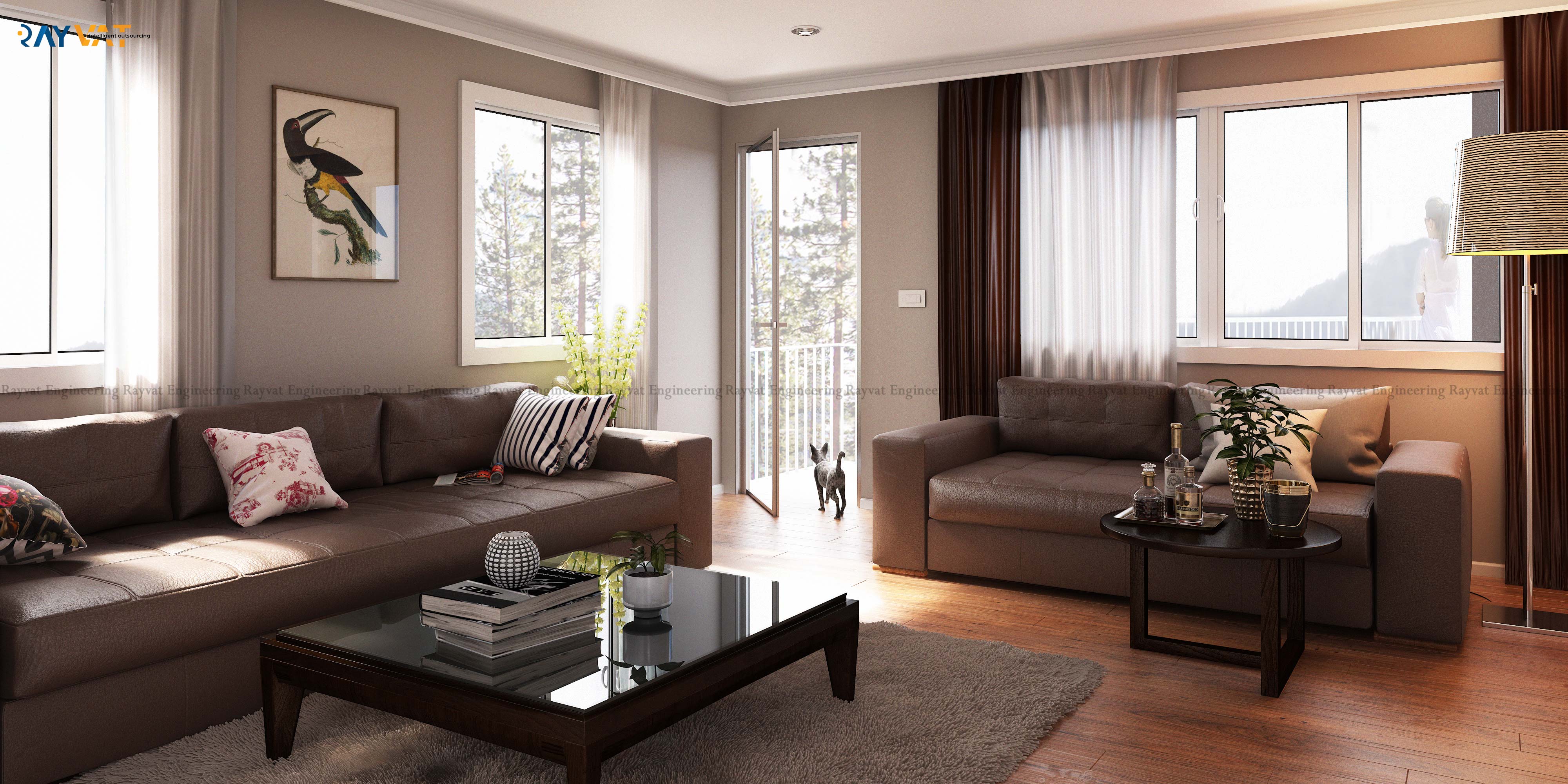 3D Interior Rendering Luxurious Lifestyle Belgium