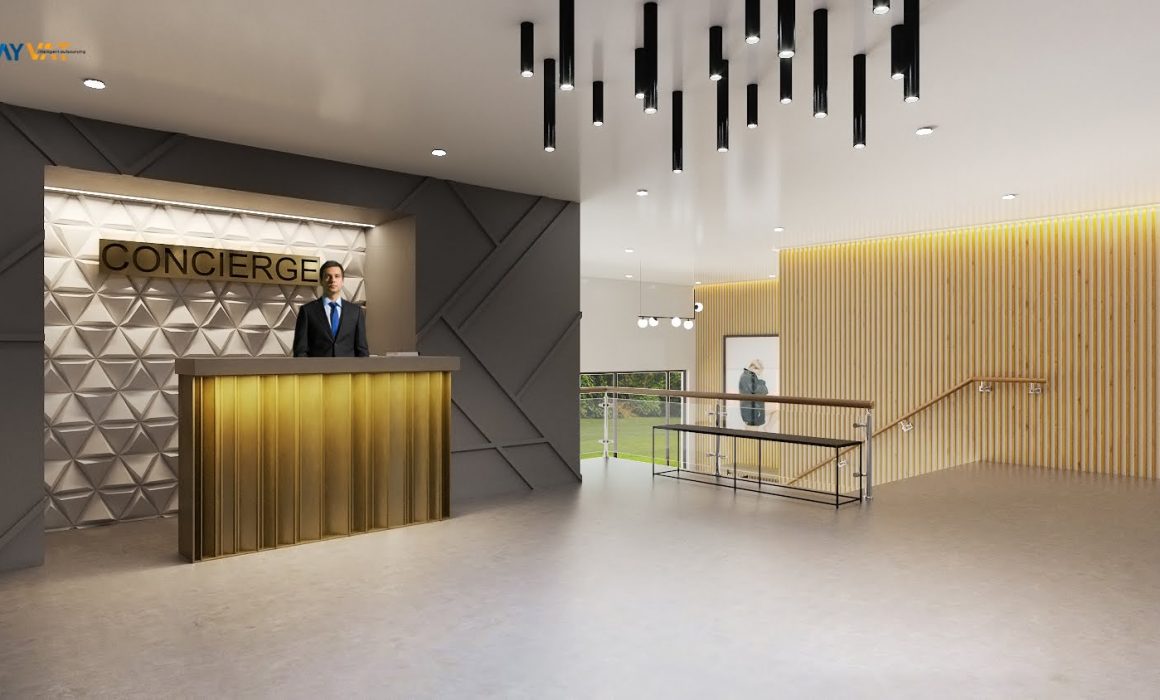 3D Rendering of Lobby, New York, USA