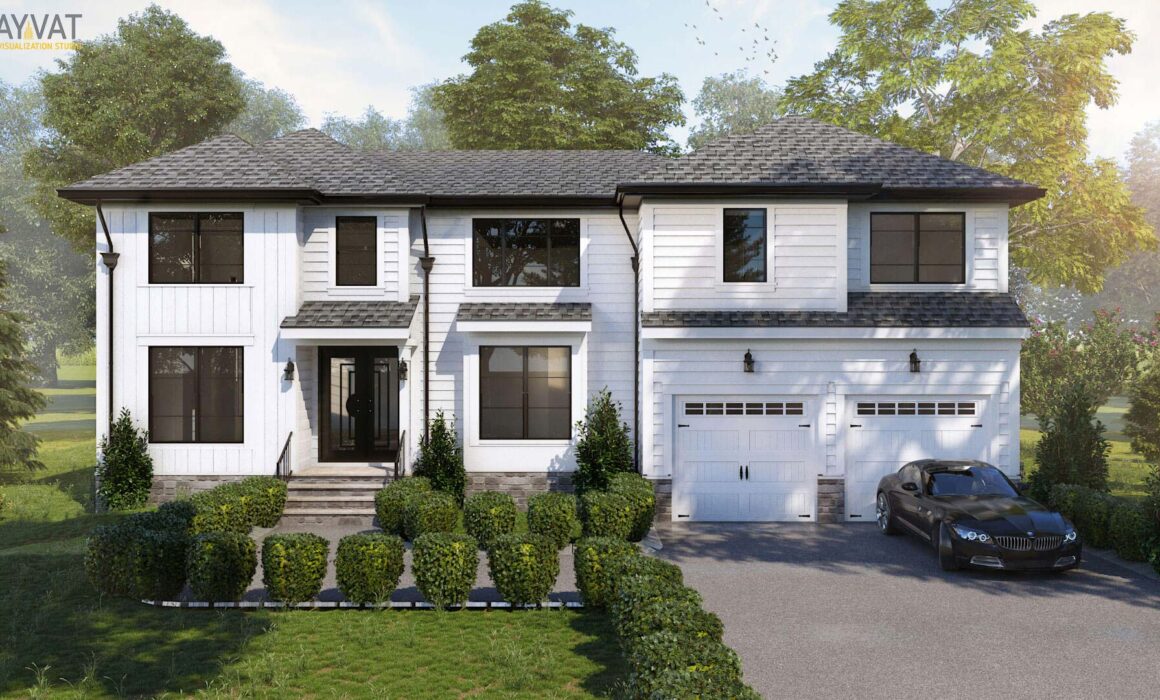 ‘A COZY PEACEFUL WOODEN AFFAIR’ – 3D EXTERIOR STILL – INDIVIDUAL BUNGLOW, NEW JERSEY