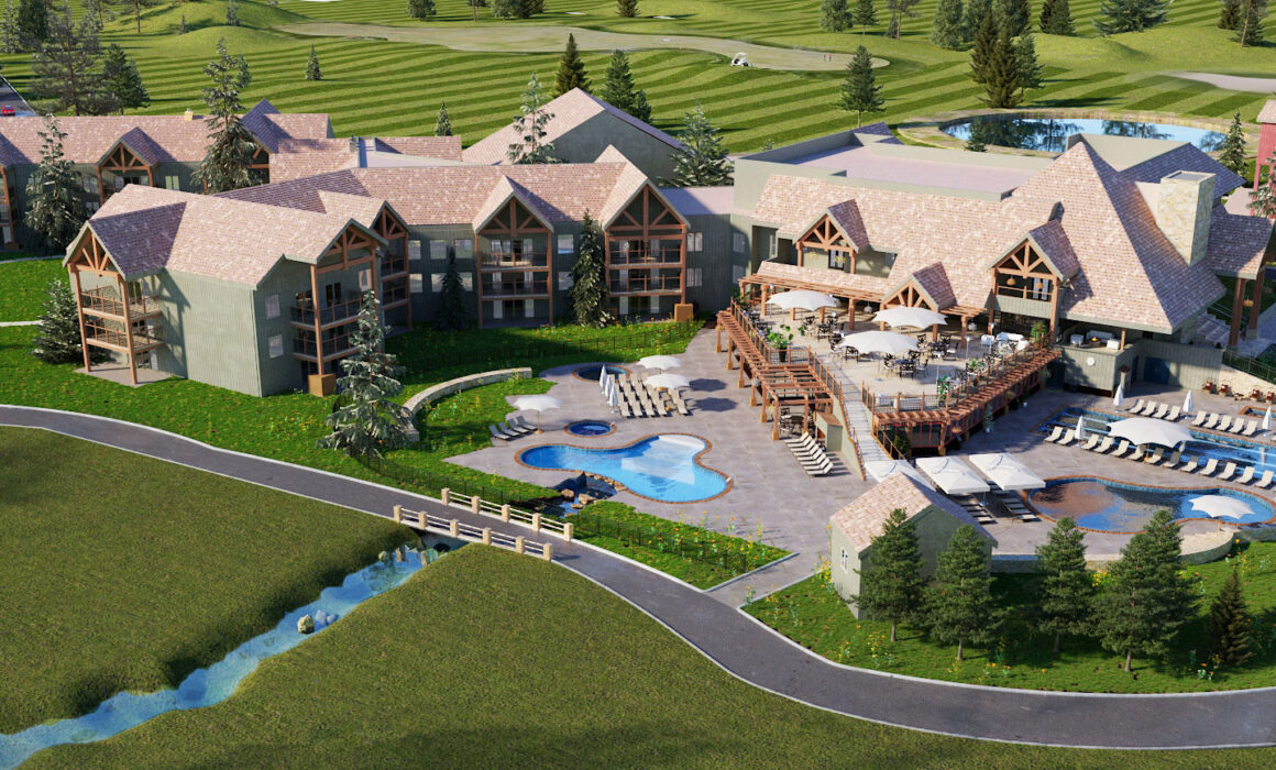 3D AERIAL VIEW OF SNOWMASS CLUB PROJECT – DENVER, COLORADO