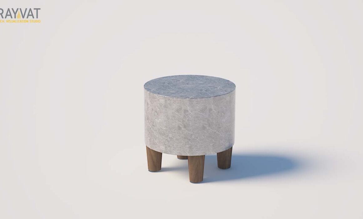 3D MODELING AND RENDERING OF SIDE TABLE – TIBURON SIDE TABLE