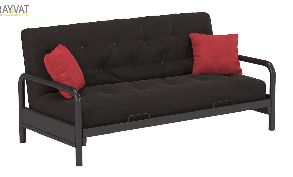 3D RENDERING OF SEATING ELEMENT – LOUISE FUTON FRAME