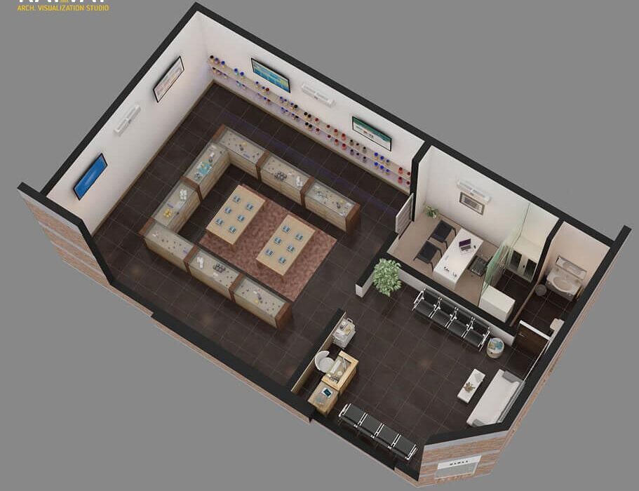 3D-FLOOR-PLAN-DESIGN-OF-CANNABIS-SHOWROOM-MINNEAPOLIS-MINNESOTA