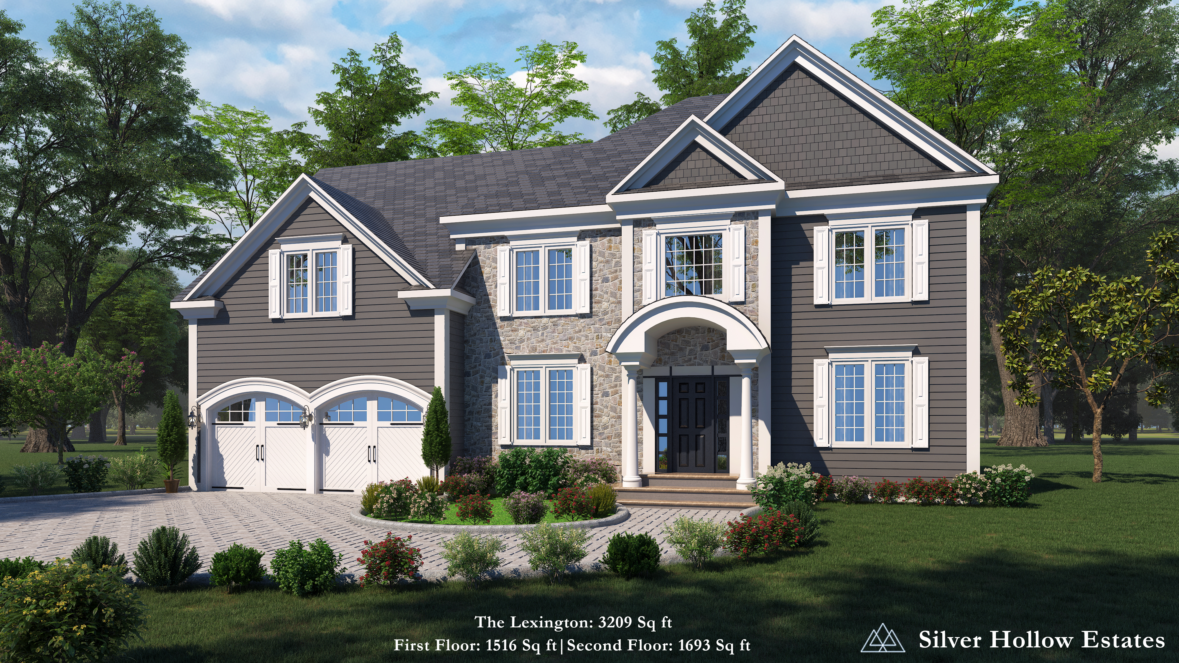 3D Exterior Rendering of a Single Family House - Raleigh, North Carolina