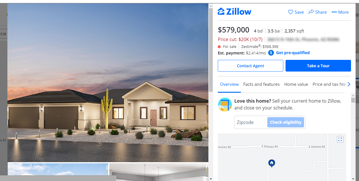 Zillow property listing