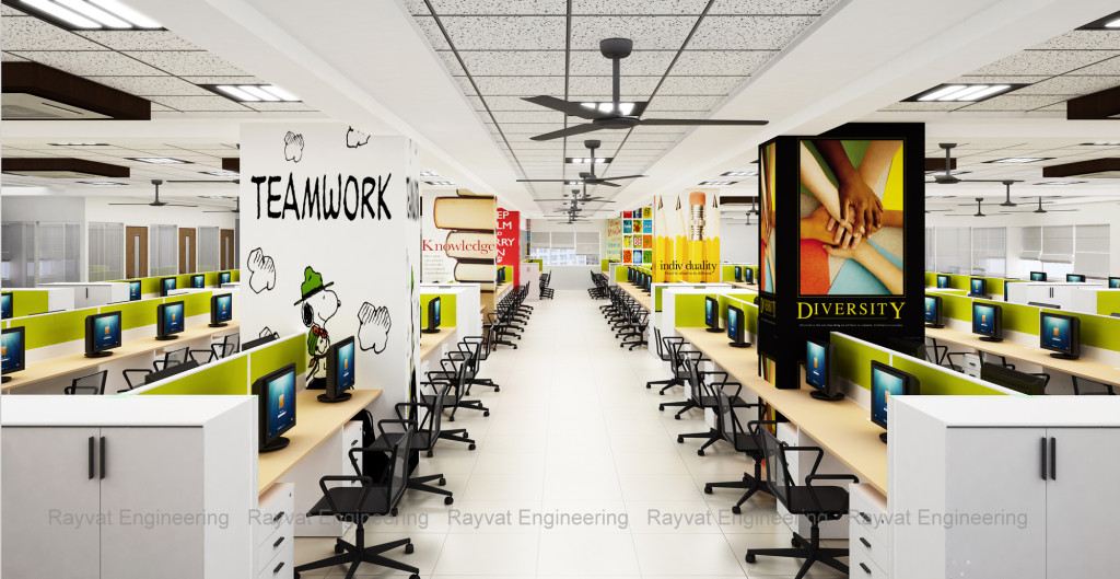 3D Office Interior Rendering California